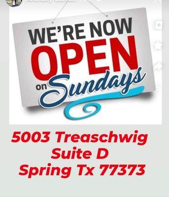 Open on Sundays 10am to 6pm