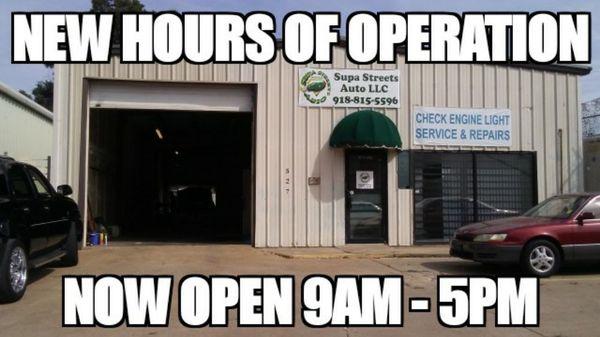 New hours!