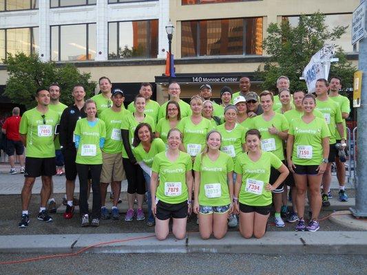 Team EYR at the Lake Michigan Credit Union Bridge Run in Grand Rapids