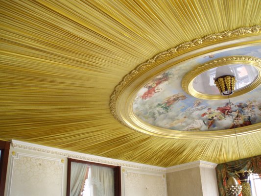 Sun Ceiling, all hand pleated with Silk fabric.