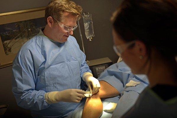 Dr. Boyle performs a vein procedure