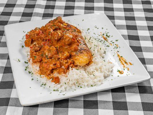 Blackened Fish and Rice is our house specialty