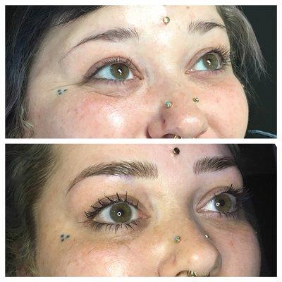 Natural vs Microbladed