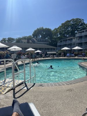 Sitting by the pool