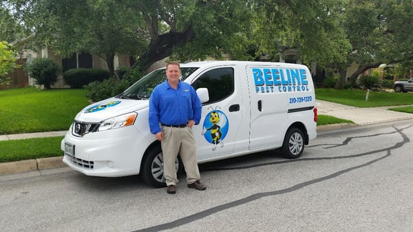 The owner, Tyler, next to his van.