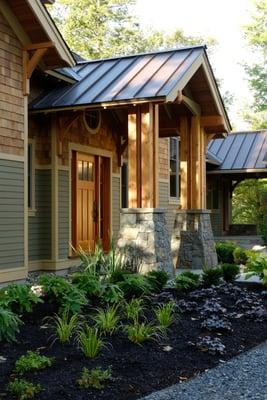 Entryway by Saratoga custom home builder, Capital Construction.