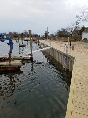 Design bulkhead and dock for waterfront property