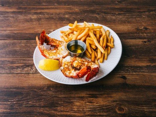 Lobster tails with fries