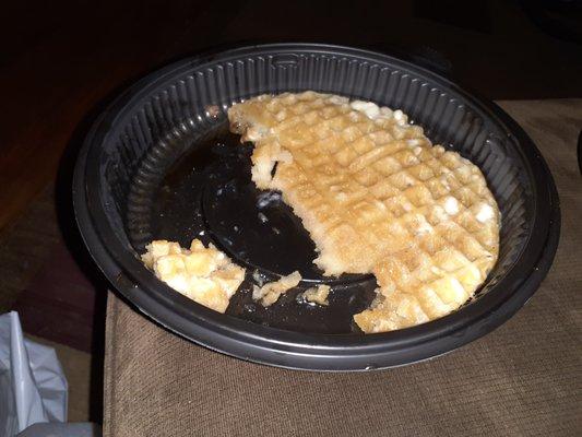 I have never had a soft waffle in my entire life it was disgusting