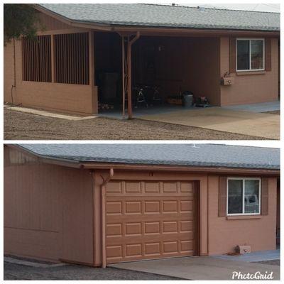 Thinking about converting your carport into a garage??