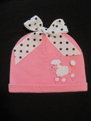 Girls Pink Poodle Hat