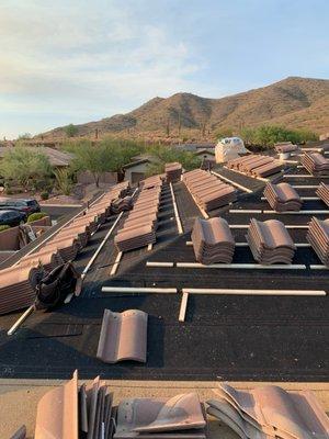 Tile Roof underlayment in Anthem often needs to get replaced. Call us for an assessment at 602-885-4060