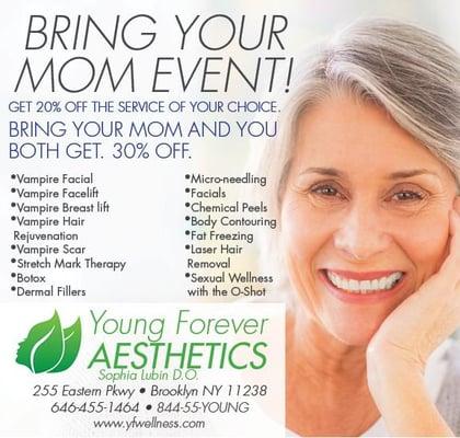 Now through May 30th, enjoy a wonderful service at Young Forever Aesthetics. Come in this Saturday May 7th from 12-4 pm and e...