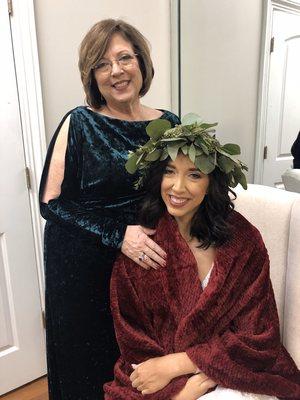 Winter Wedding Colors; Bride and Mother of the Bride