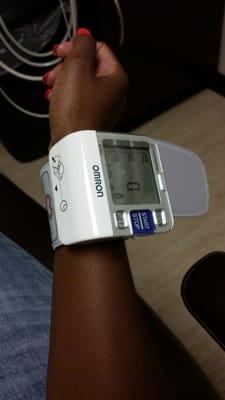 Taking my blood pressure...