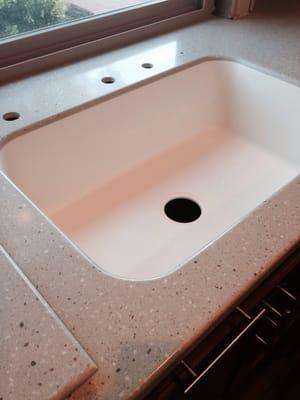 One piece Corian sink