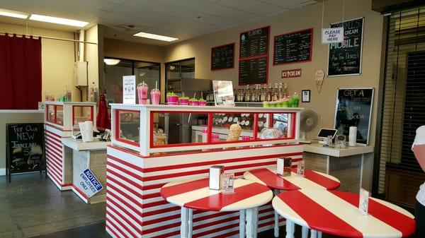 The ice cream shop