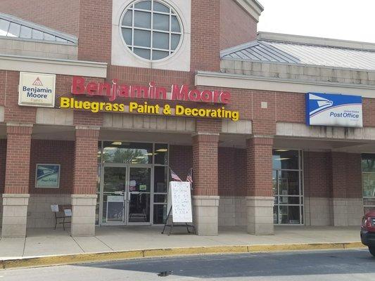 Post office inside Paint store