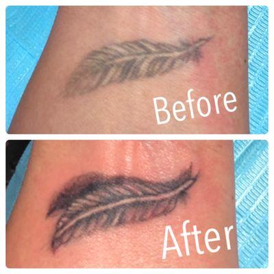 Old tattoo retouch and make over by Victoria Lee 12/14/18