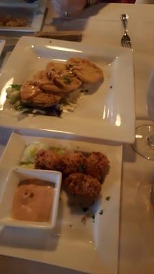 Fried green tomatoes and oysters