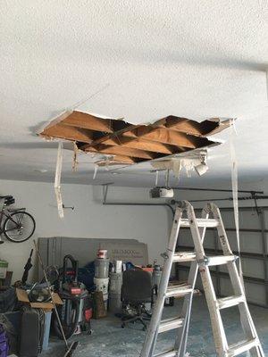 This is the way he left my garage ceiling.