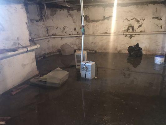 Flooded basement