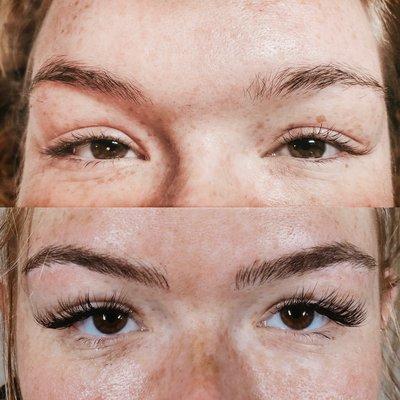 Transformation of Microblading and lashes