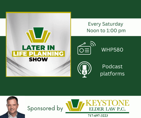 The Later In Life Planning Show can be found on podcasting platforms or WHP580.