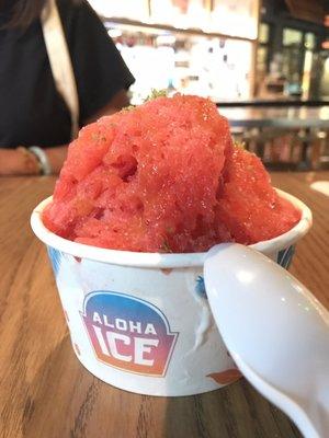 Regular sized shaved ice contains ice cream and some other things that make this so yummy! :)