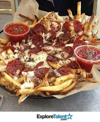 Fully loaded Pizza fries