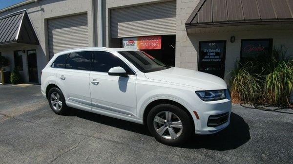 2018 Audi Q7 with high performance Llumar 15% all around, ultimate protection, with awsome look