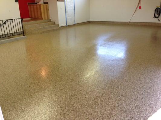 Epoxy garage flooring.