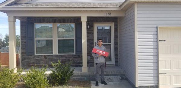 Mr. Roberts' happy first time home buyer-no money down and received cash back at closing!