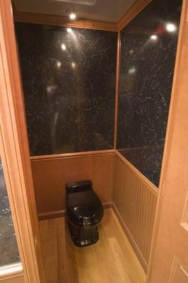 restroom trailer interior