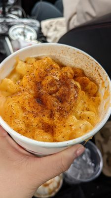 Mac and cheese classic with old bay topping