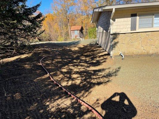 Grading and hydroseeding