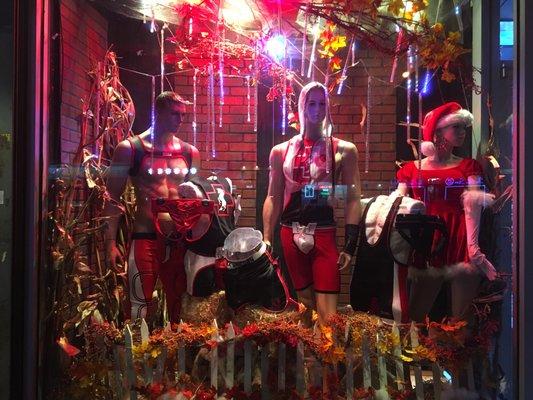 Rainbow Station Christmas Window Display