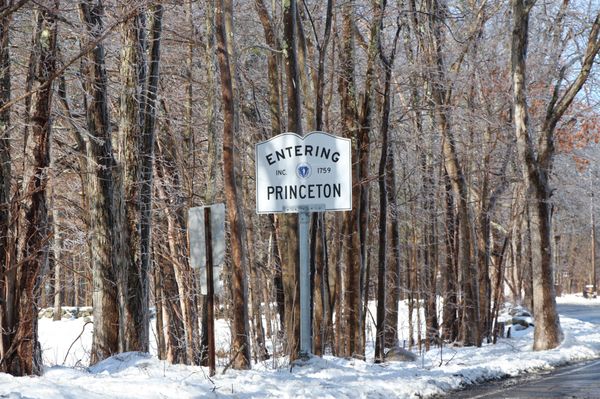 Entering Princeton.