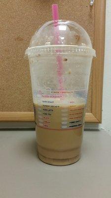 My half drank iced macciato. Probably didn't spell it correctly but it tastes yummy!