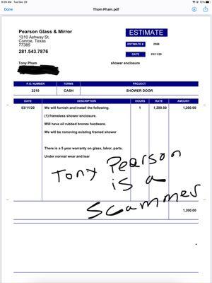 Tony Pearson is a scammer