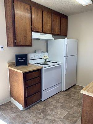 Kitchen in the 1 bedroom!