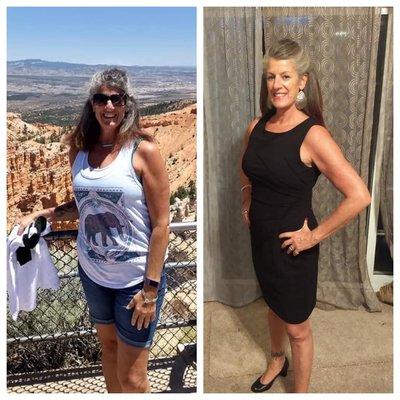 Leslie lost 12 pounds, 6% body fat and gained 4% lean muscle.