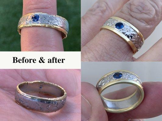 The Before and After photos are all you need to see! Fantastic repair and work!