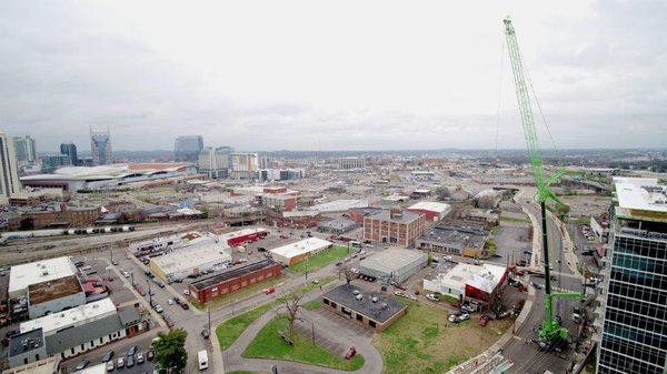 Nothing like a bird's eye view. Clark Crane LLC, Nashville, TN