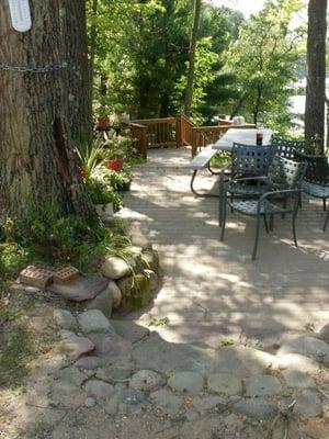 Natural stone patio