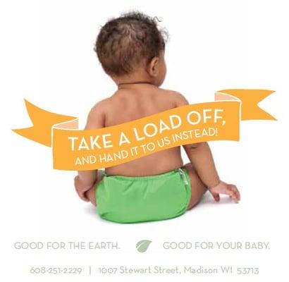 Leave the washing to us!  We make cloth diapers easy to use!