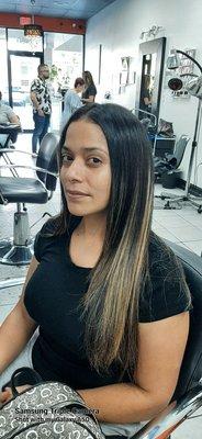 Bianca got a blow-dry wash.. Next week color correction