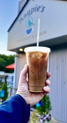 Large jmc iced coffee with milk - they have a great list of iced coffee flavors