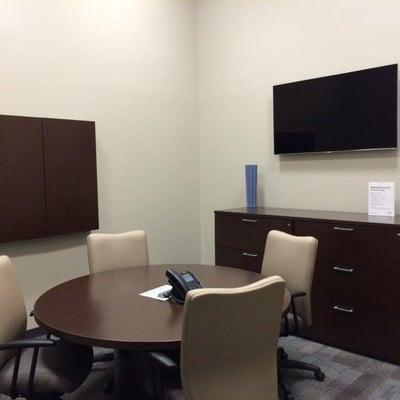 This is our smallest conference room, Delta. $44/Hour. Contact Sandy McLain for more information.