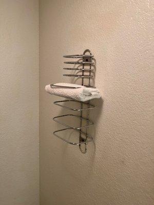 Towel rack. Didn't use any towels.